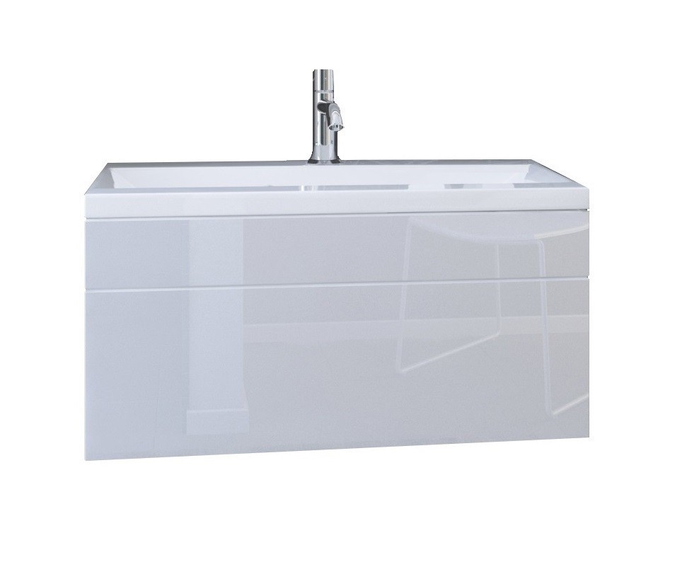 Mueble de baño – ALIUS 3 – blanco brillo » Confortica