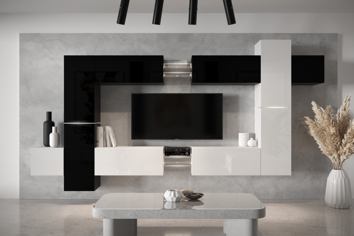 Mueble de salón C29 FUEGO – brillante - EliteDesigns